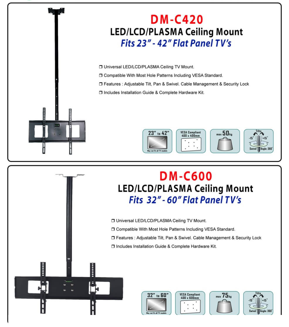 LED/LCD/Plasma Ceiling Mount